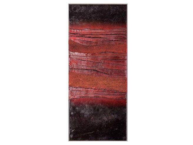 97 Horizonte Verputz, Spachtelmasse, Feiner Sand, Dachpappe 30x70cm